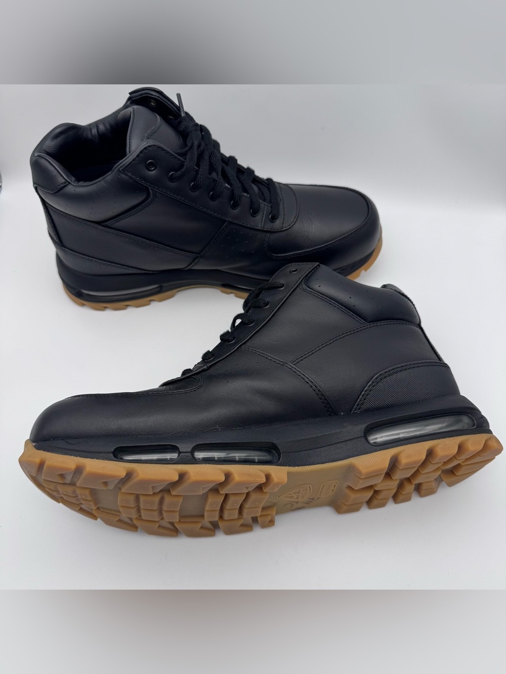 Nike Air Max Goadome ACG Black Gum Leather Boots 865031-017 Men Size 12 - Picture 8 of 12